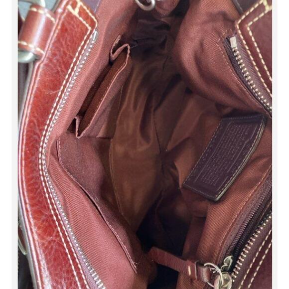 Coach Hampton Mosaic Patchwork Suede Satchel F11218 Rare It Bag - Picture 3 of 5